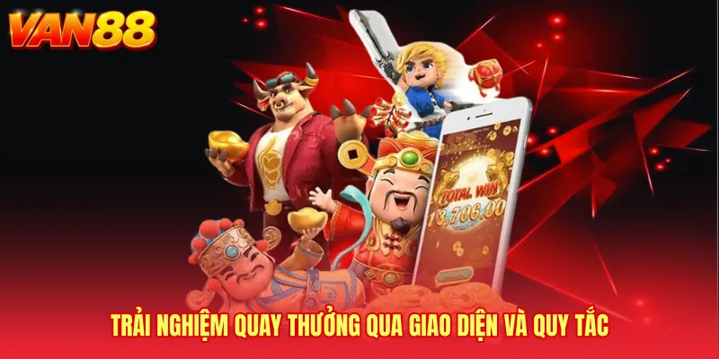 Trải nghiệm quay thưởng qua giao diện và quy tắc